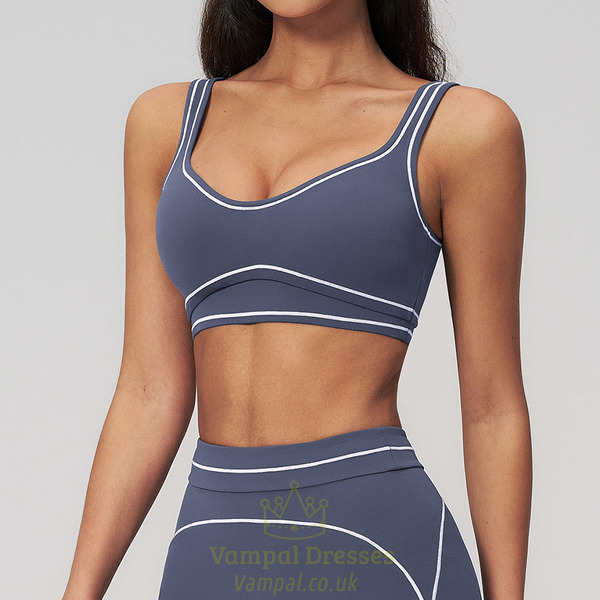 Schockabsorbierender Sport BH Damen Push Up Fitness Top Atmungsaktives Running Vest