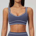 Schockabsorbierender Sport BH Damen Push Up Fitness Top Atmungsaktives Running Vest