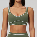 Schockabsorbierender Sport BH Damen Push Up Fitness Top Atmungsaktives Running Vest
