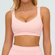 Schockabsorbierender Sport BH Damen Push Up Fitness Top Atmungsaktives Running Vest