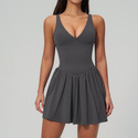 deep V Sportswear Yoga Jumpsuit For Women