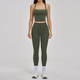 Damen Yoga Tracksuit High Waist Leggings Running Workout Set