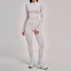 Nahtloses Yoga Set Mit Schockabsorbierendem BH Und High Waist Shorts