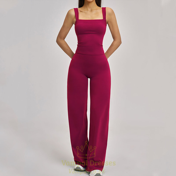Damen 2-Piece Yoga Set Mit High Waist Flared Pants