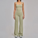 Damen 2-Piece Yoga Set Mit High Waist Flared Pants