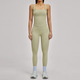 Damen 2-Piece Yoga Set Mit Schockabsorbierendem Sport Vest Und High Waist Tights