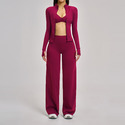Drei-Piece Yoga Suit Sport Set Damen Schockabsorbierende Athletic Wear Running Workout Clothes