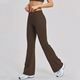 Damen Wide Leg Breathable High Stretch Yoga Bell Bottom Pants