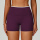 High Waisted Yoga Shorts Damen Gym Running Fitness Pants Solid Color Leggings Elastic Tights