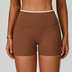 High Waisted Yoga Shorts Damen Gym Running Fitness Pants Solid Color Leggings Elastic Tights