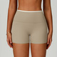 High Waisted Yoga Shorts Damen Gym Running Fitness Pants Solid Color Leggings Elastic Tights