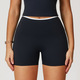 High Waisted Yoga Shorts Damen Gym Running Fitness Pants Solid Color Leggings Elastic Tights