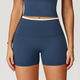 High Waisted Yoga Shorts Damen Gym Running Fitness Pants Solid Color Leggings Elastic Tights