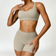 women Yoga Set Sportswear Workout Gym Legging Crop Top Long Sleeve Sports Suit