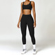 women Yoga Set Sportswear Workout Gym Legging Crop Top Long Sleeve Sports Suit