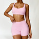 women Yoga Set Sportswear Workout Gym Legging Crop Top Long Sleeve Sports Suit