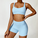 women Yoga Set Sportswear Workout Gym Legging Crop Top Long Sleeve Sports Suit