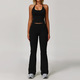 seamless High Waisted Yoga Leggings And Vest Top Set