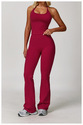 seamless High Waisted Yoga Leggings And Vest Top Set