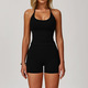 seamless High Waisted Yoga Leggings And Vest Top Set
