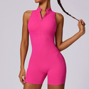 women's Workout Yoga Set Fitness Bodysuit Zip Jumpsuit