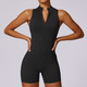 women's Workout Yoga Set Fitness Bodysuit Zip Jumpsuit
