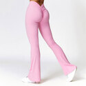 high Waist Flare Yoga Leggings With V-Shaped Hip