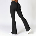 high Waist Flare Yoga Leggings With V-Shaped Hip