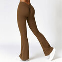 high Waist Flare Yoga Leggings With V-Shaped Hip