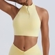 Damen Backless Halter Tank Top Mit Chest Cushion Für Gym & Running