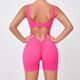 nahtloser Yoga Jumpsuit Backless Running Workout Gym Shorts für Damen