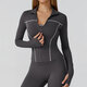 langärmelige Zip Sportjacke Yoga Shirt Quick Dry Gym Top