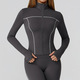 langärmelige Zip Sportjacke Yoga Shirt Quick Dry Gym Top