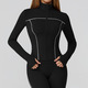 langärmelige Zip Sportjacke Yoga Shirt Quick Dry Gym Top