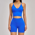 seamless Yoga Set With High Waist Cycling Shorts