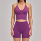 nahtloses Yoga Set mit High Waist Cycling Shorts