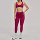 Tracksuit für Damen 2-Piece Yoga Set stoßfester Sports Bra High Waist Leggings