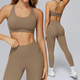 women’S Yoga Set 2-Piece Crop Top High Waist Leggings