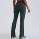 wide Leg High Stretch Yoga Leggings With Bell-Bottom Hem