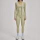 3-Piece Yoga Set Long Sleeve High Waist Tights Tracksuit