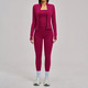 3-Piece Yoga Set Long Sleeve High Waist Tights Tracksuit