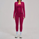 3-Piece Yoga Set Long Sleeve High Waist Tights Tracksuit