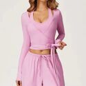 women's Strappy Long Sleeve Yoga Shirt Activewear Jacket