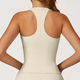 solid Color Push Up Sports Bra Tank Top For Women
