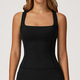 solid Color Push Up Sports Bra Tank Top For Women