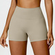 Hohe Taille Yoga Shorts mit V-förmigem Push Up Design