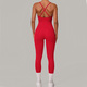 women’S Tracksuit Sleeveless Jumpsuit Backless Yoga Set Gym Workout Bodysuit Sportswear Romper