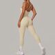 women’S Tracksuit Sleeveless Jumpsuit Backless Yoga Set Gym Workout Bodysuit Sportswear Romper