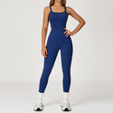 Einteiliger Yoga Jumpsuit Rückenfreies Sportbekleidung Ärmelloses Workout Bodysuit