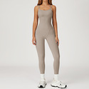 Einteiliger Yoga Jumpsuit Rückenfreies Sportbekleidung Ärmelloses Workout Bodysuit